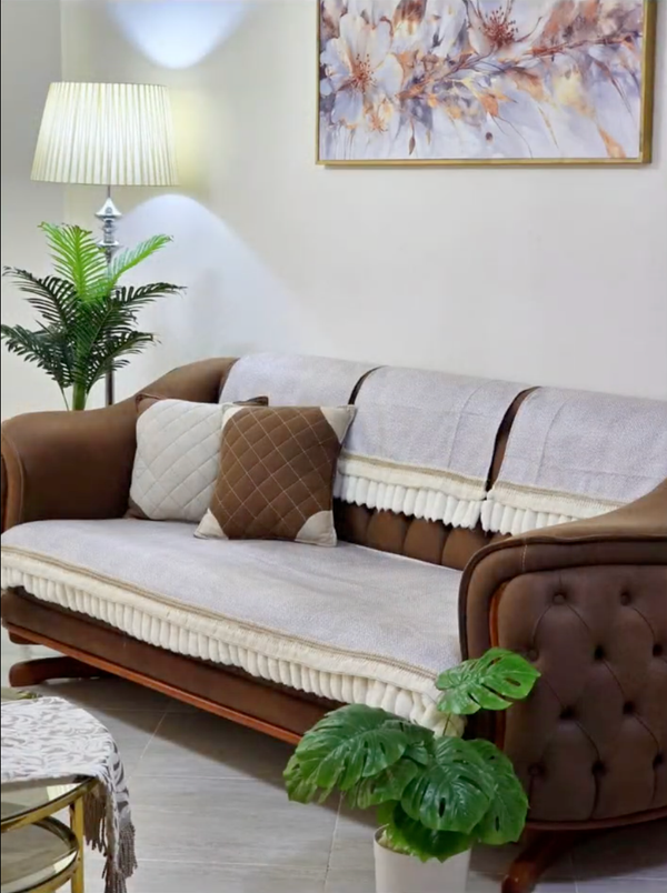 طقم انتريه بوهيمي كتان